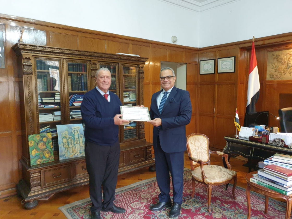 IRSEA grants Honorary Membership Award to H.E. Egyptian Ambassador Salah A. El-Sadek