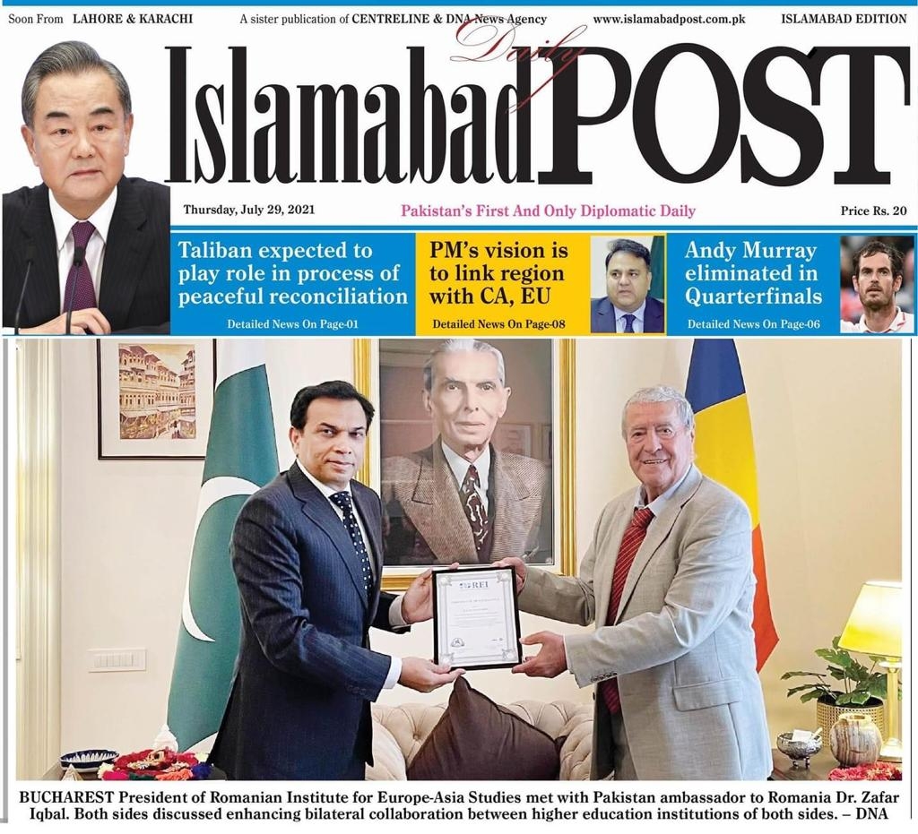 Ambassador (p) Savuica, President & Founder of IRSEA, Makes Headlines in the Islamabad Post