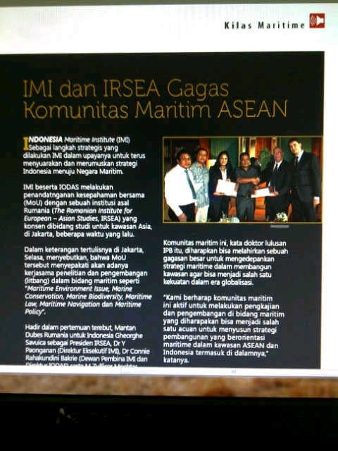 Honorary Advisor of the  Institute of Defence and Security Studies Indonesia - IODAS 
