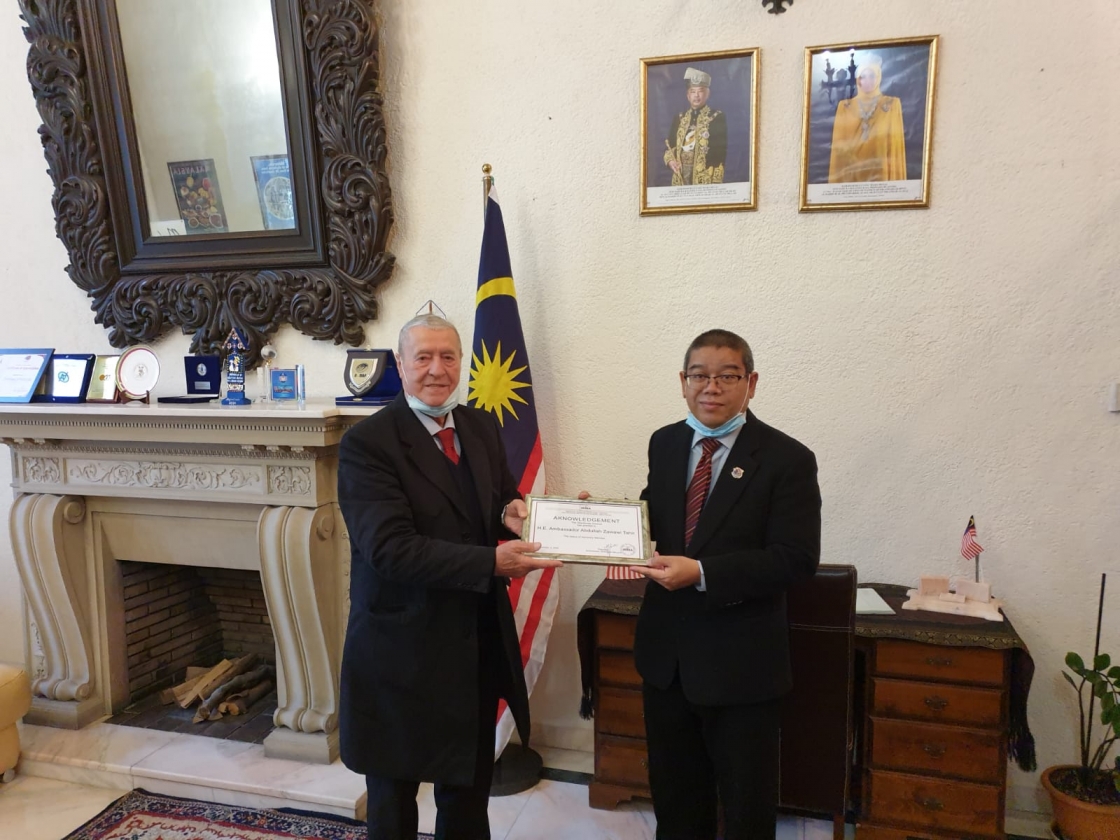 IRSEA grants Honorary Membership Award to Malaysian Ambassador Abdullah Zawawi bin Tahir